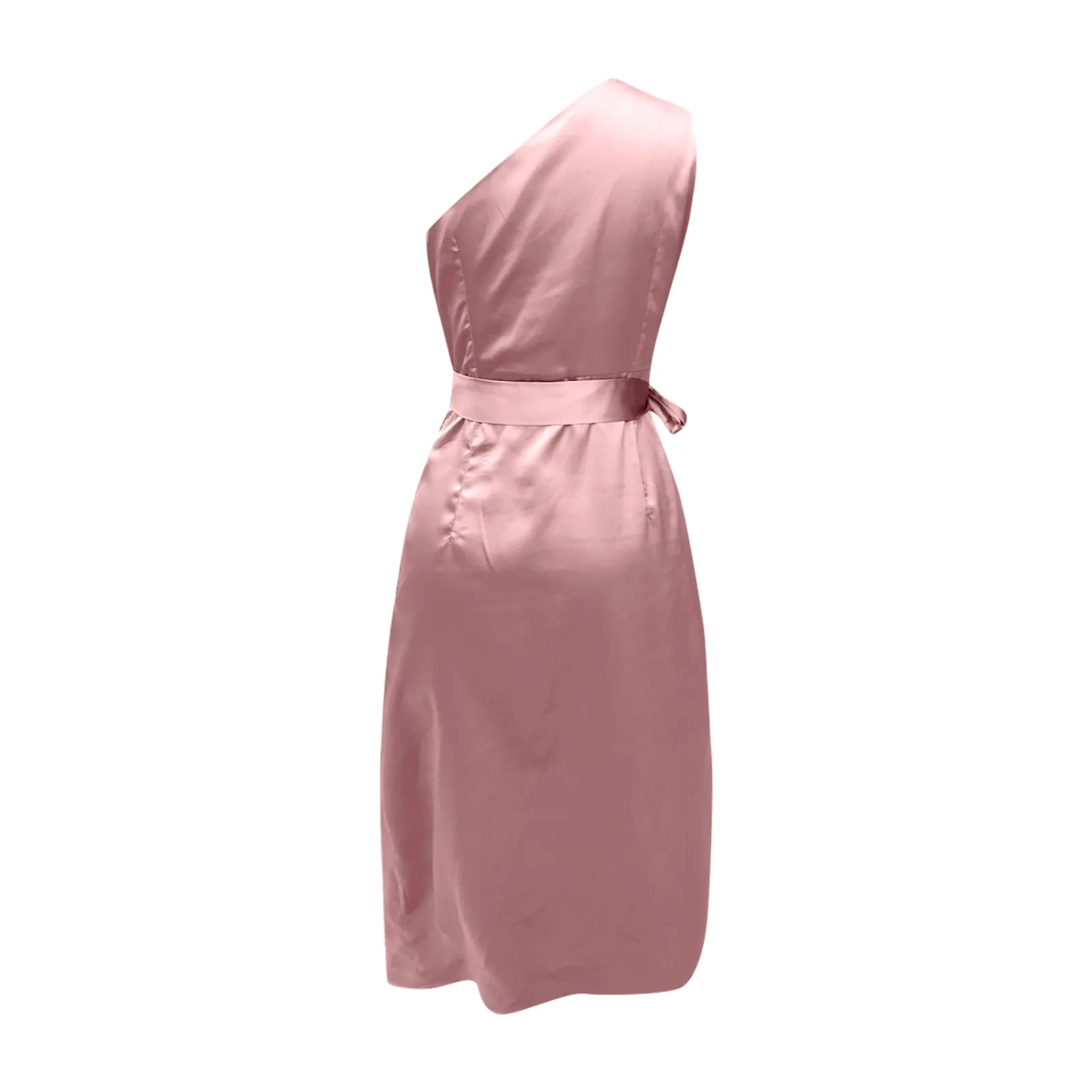 One Shoulder Sexy Dresses For Womens Soild Ruched Slit Dresses With Belt Sleeveless Long Evening Prom Formal Party Dress Vestido 6 One Shoulder Sexy Dresses For Womens Soild Ruched Slit Dresses With Belt Sleeveless Long Evening Prom Formal Party Dress Vestido 6