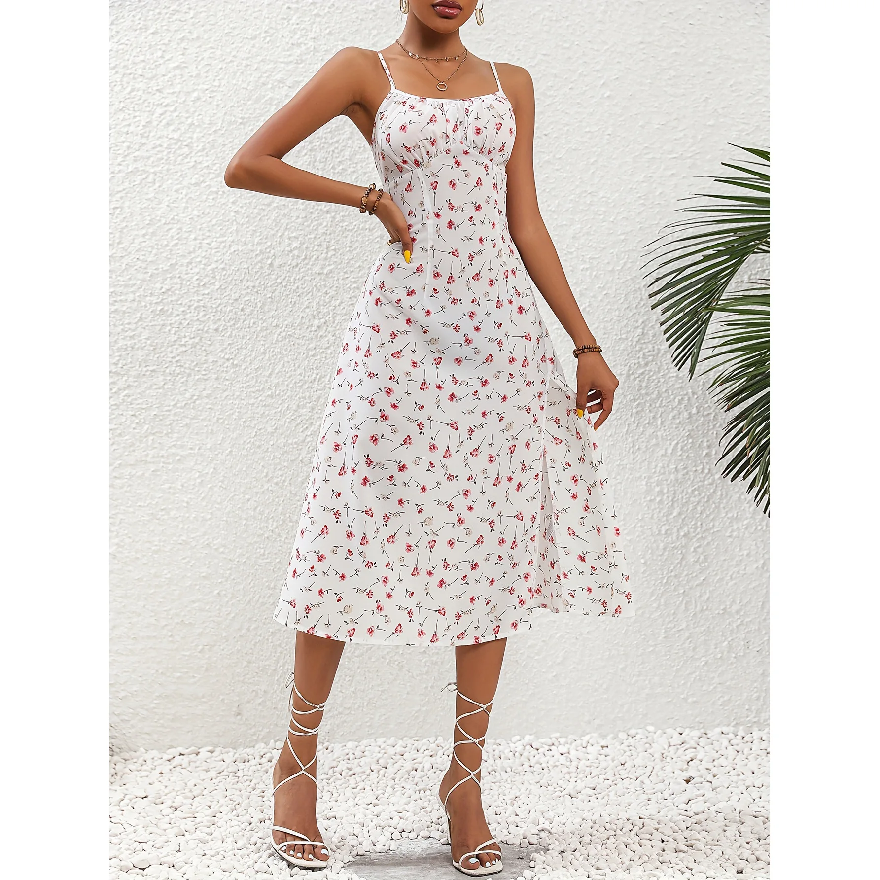 Summer Polka Dot Printed Womens Dresses Elegant Square Neck Sleeveless Sexy Chiffon Long Dress Beach Holiday Vestidos Lady Robe 5 Summer Polka Dot Printed Womens Dresses Elegant Square Neck Sleeveless Sexy Chiffon Long Dress Beach Holiday Vestidos Lady Robe 5
